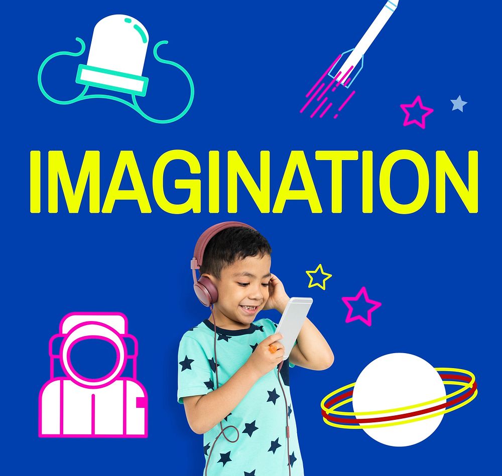 Imagination galaxy cheerful illustration learning