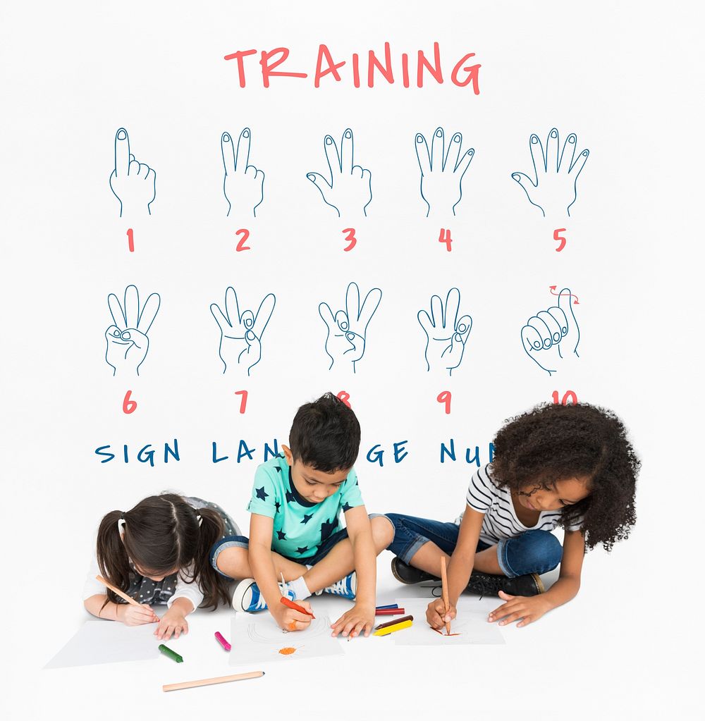 Sign Language Number Instruction Lesson Graphic