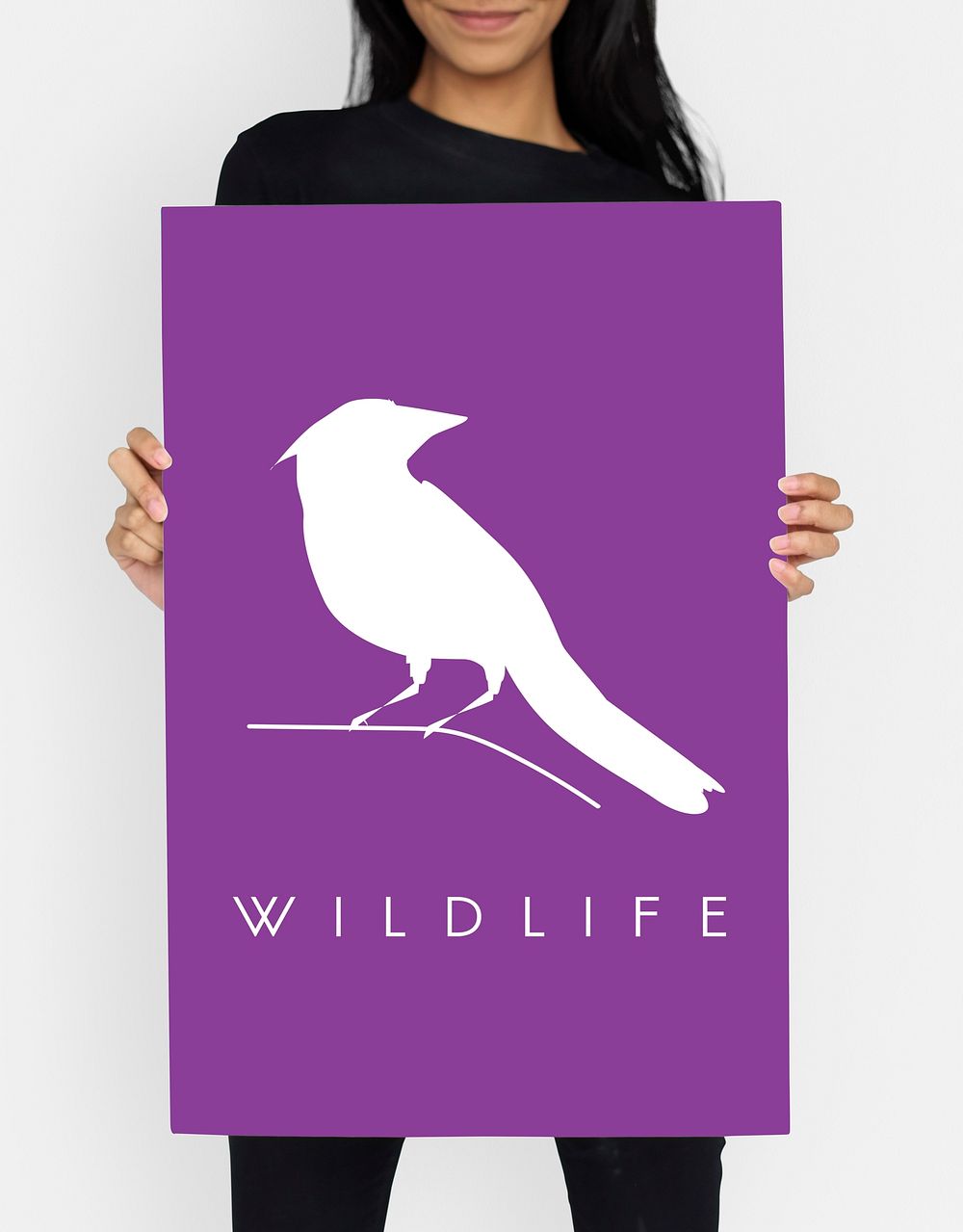 Animal Wildlife Word with Bird Graphic