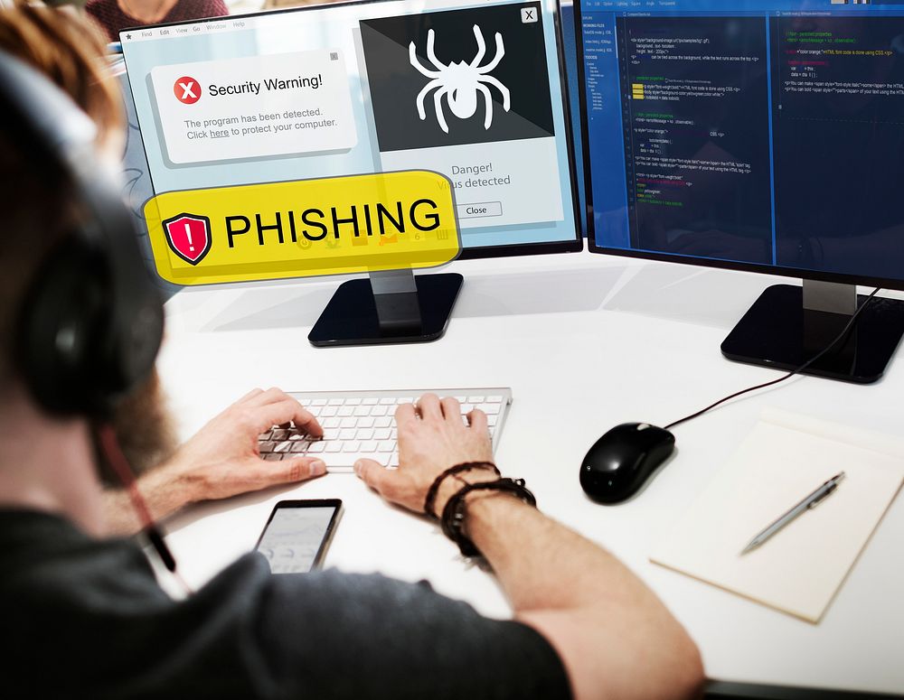 phishing, caution, code, coding