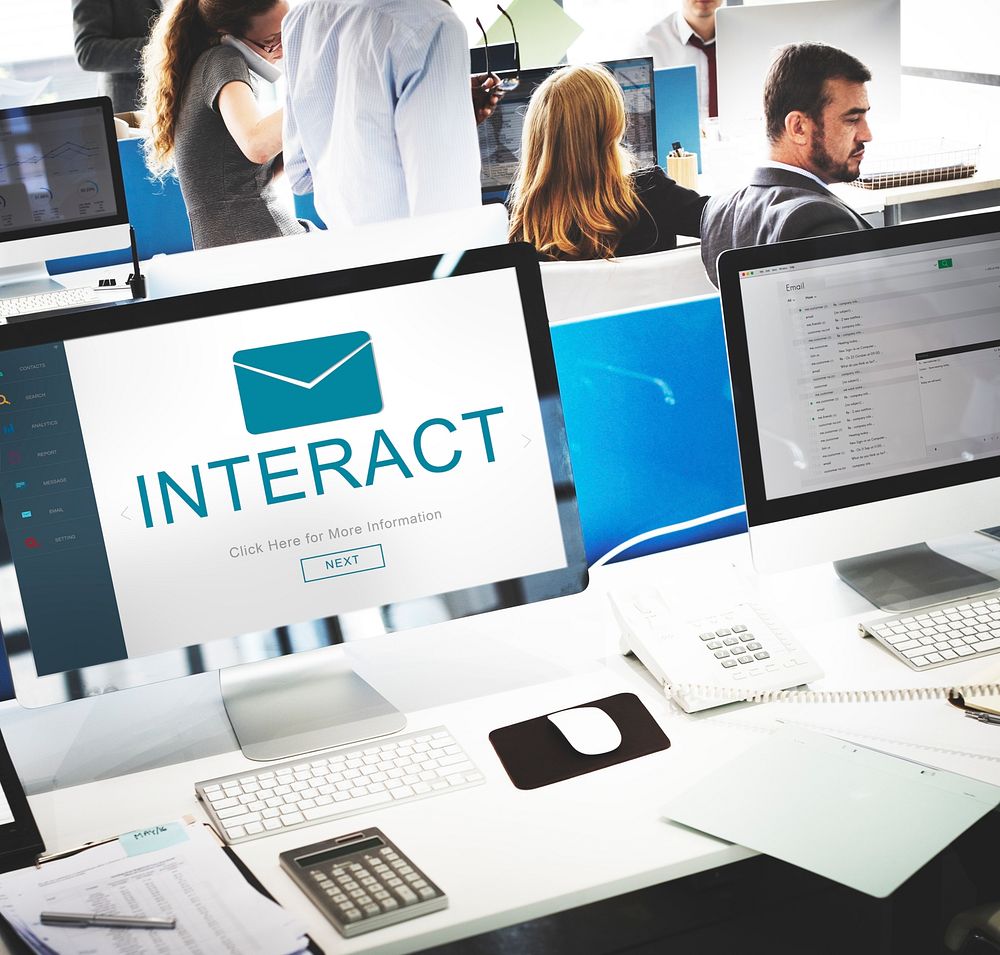 Interact Messaging Contact Envelope Online Concept