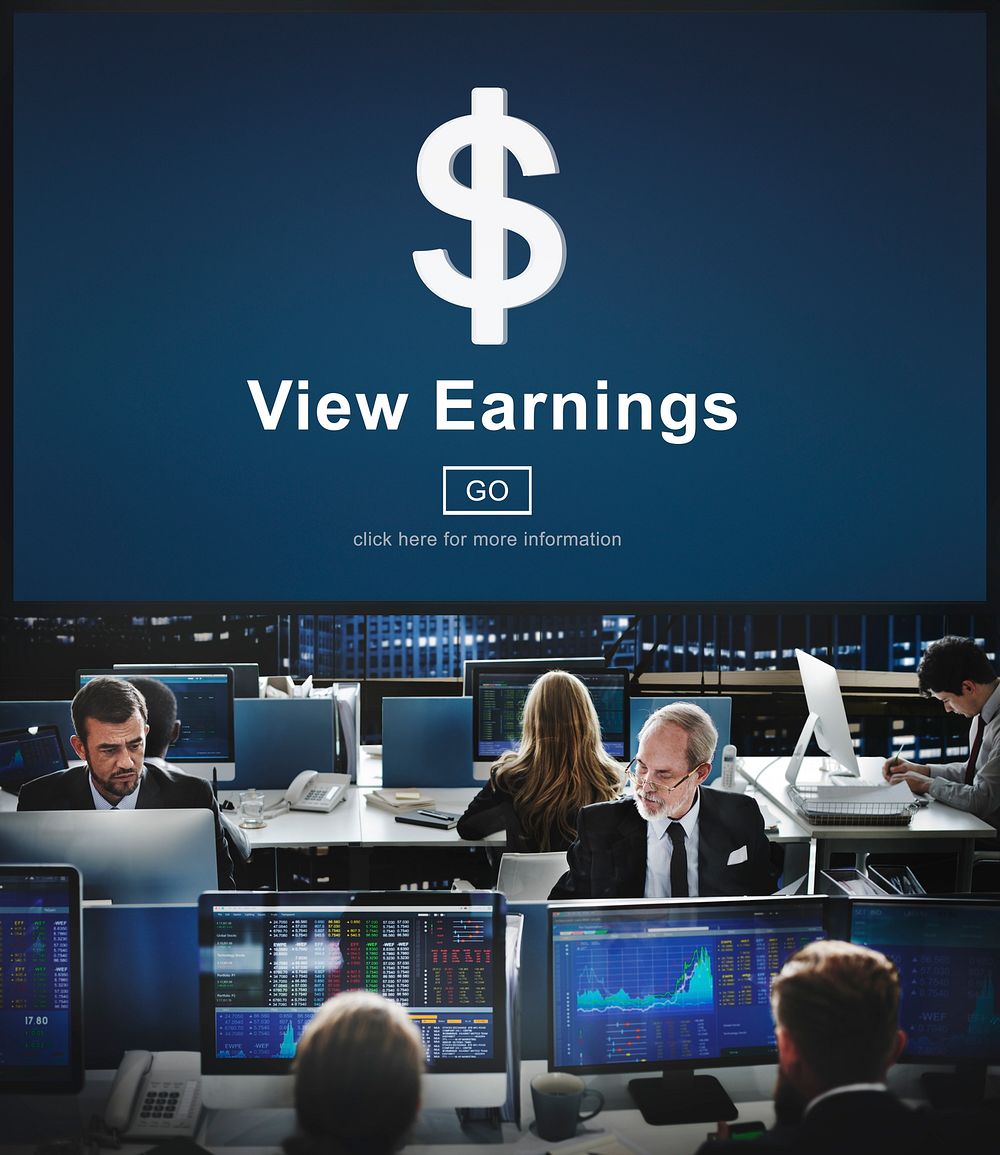 View Earnings Money Accounting Financial Concept