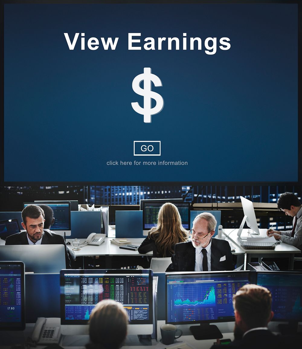 View Earnings Money Accounting Financial Concept