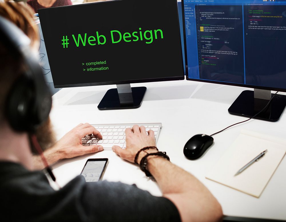 Web Design Coding Program Content Graphic