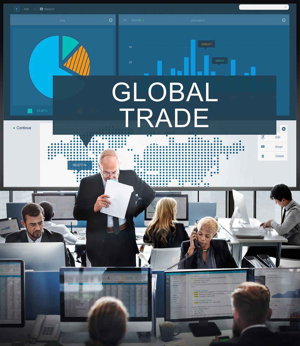 Business Analysis Data Global Trade Graphic Concept