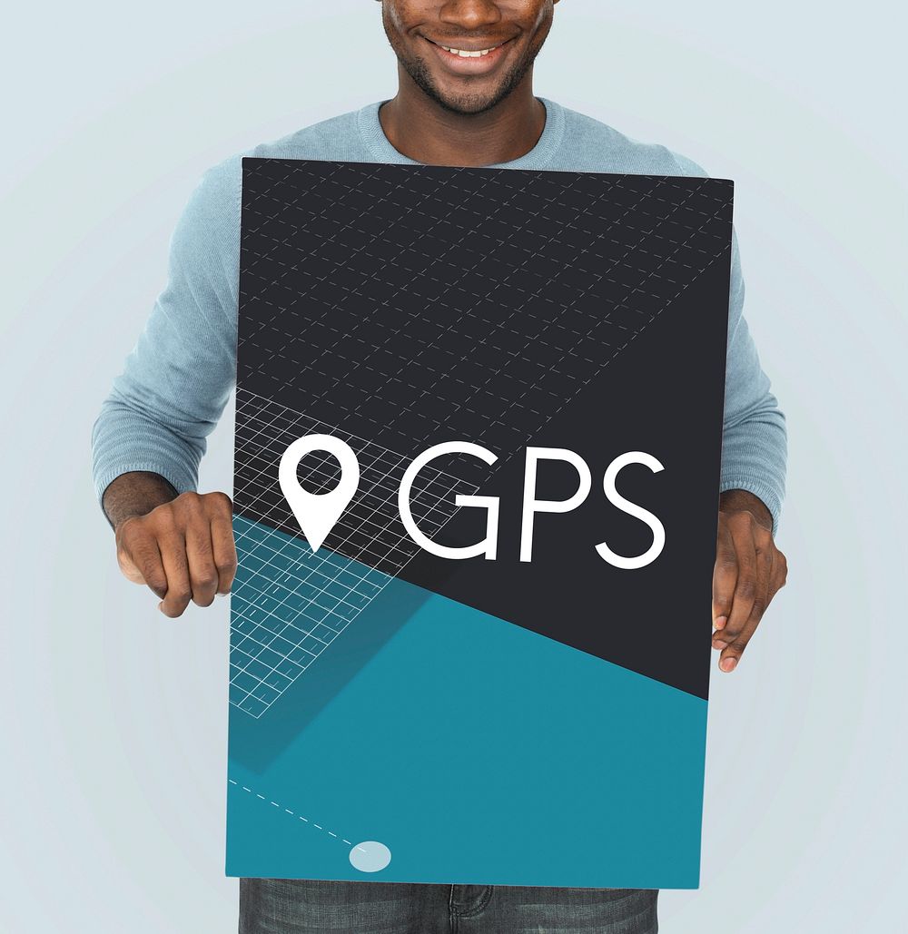 GPS location map travel graphic