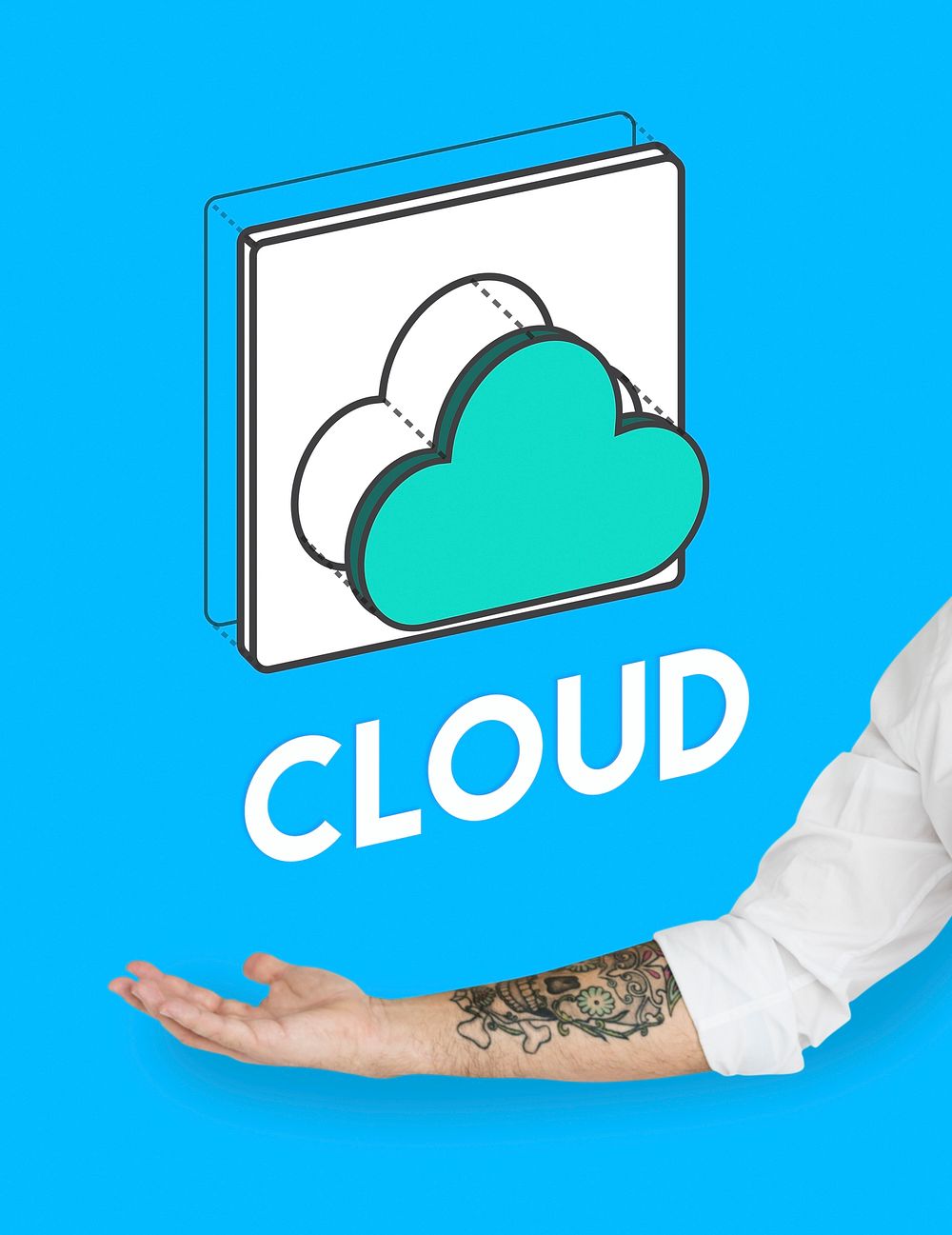 Data computing cloud icon graphic
