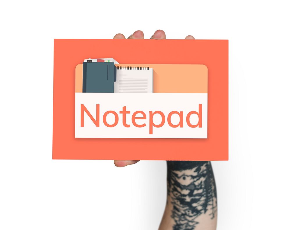 Illustration of personal organizer notepad