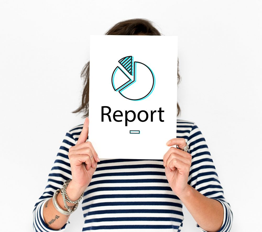 People hold a business report concept icon
