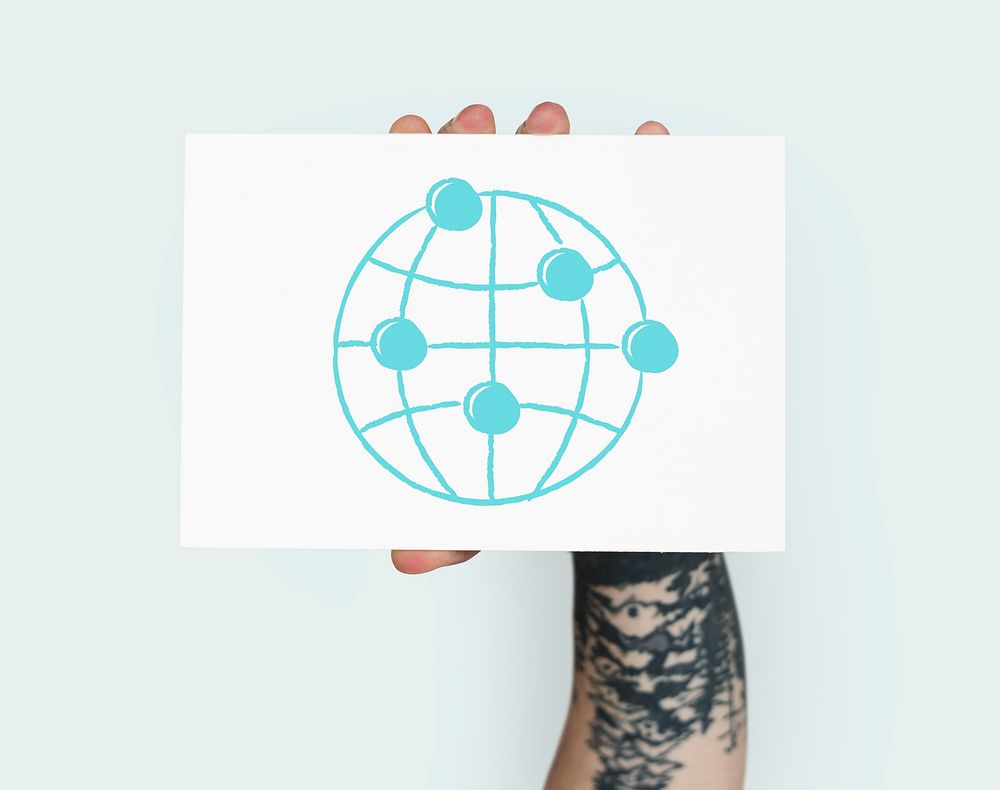Illustration of global communication networking technology
