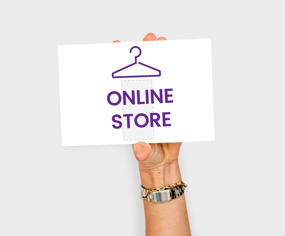 Illustration of fashionista online shopping store