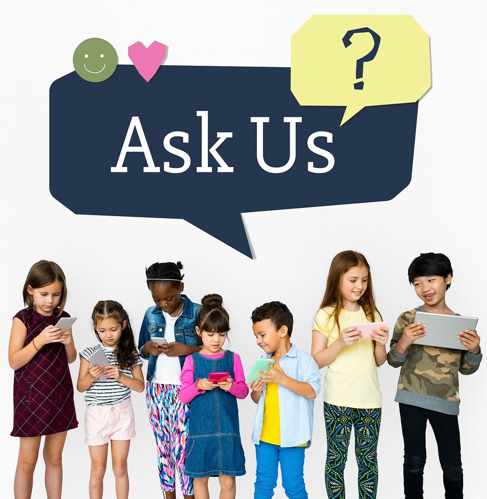 Ask Us Assistance Support Concept
