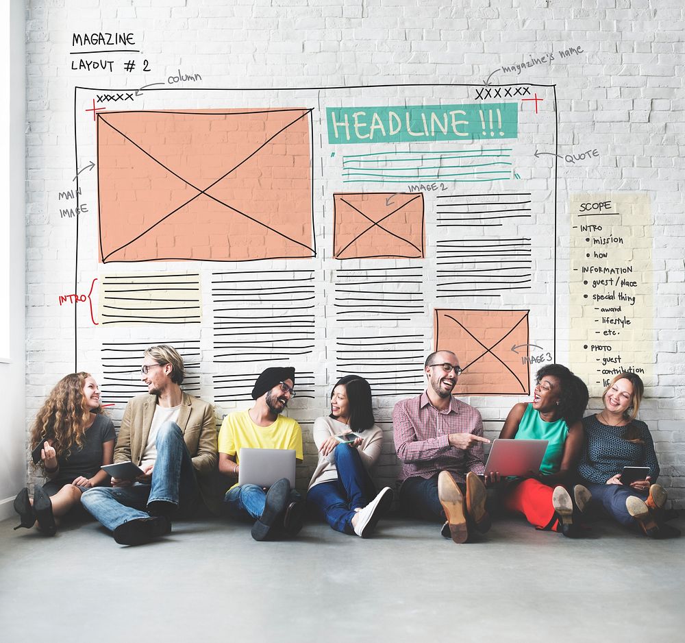 Design Magazine Creativity Layout Media Publication Concept