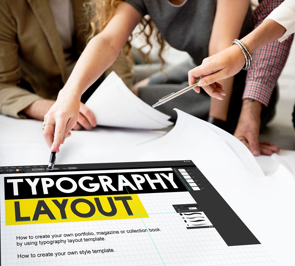 Typography Layout Responsive Design Creative Concept