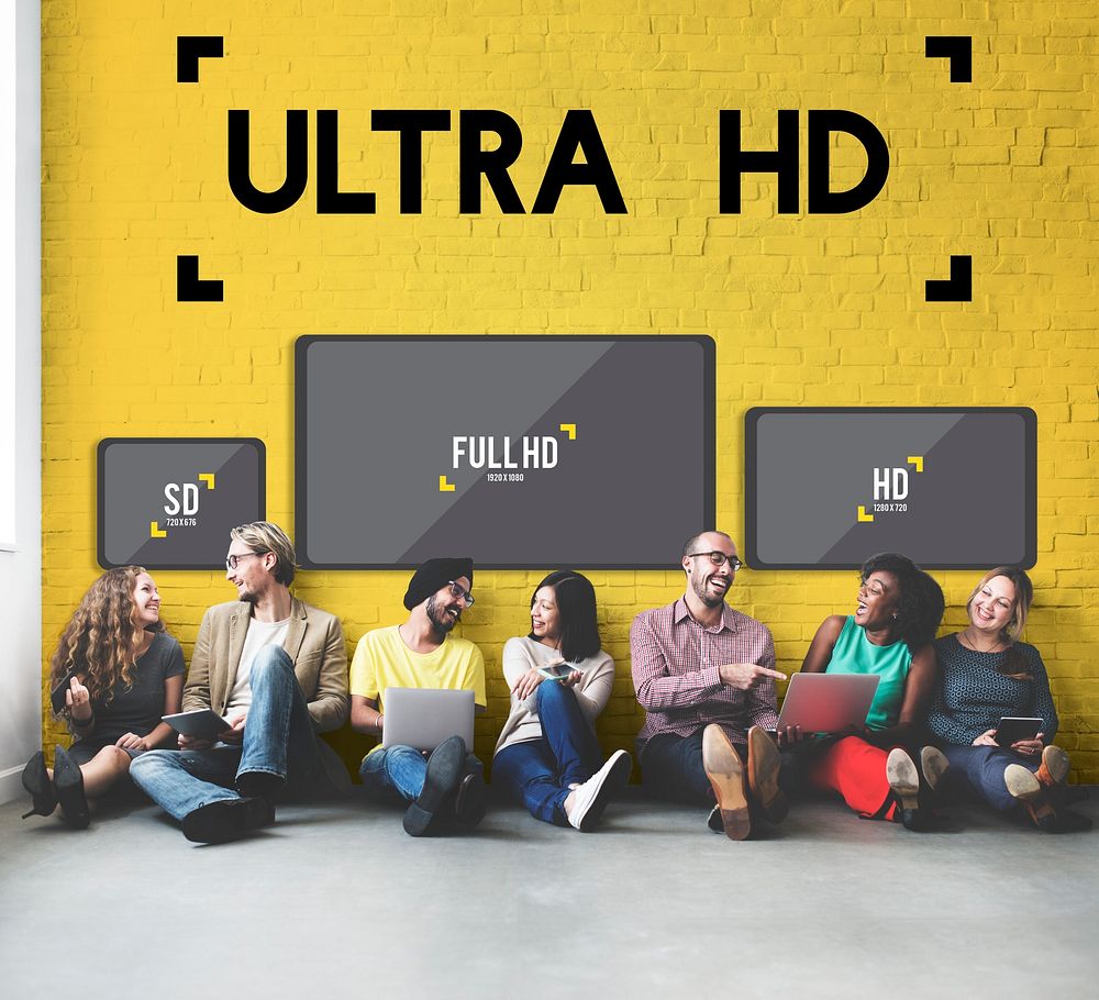 Ultra HD Definition Monitor Resolution Screen Concept
