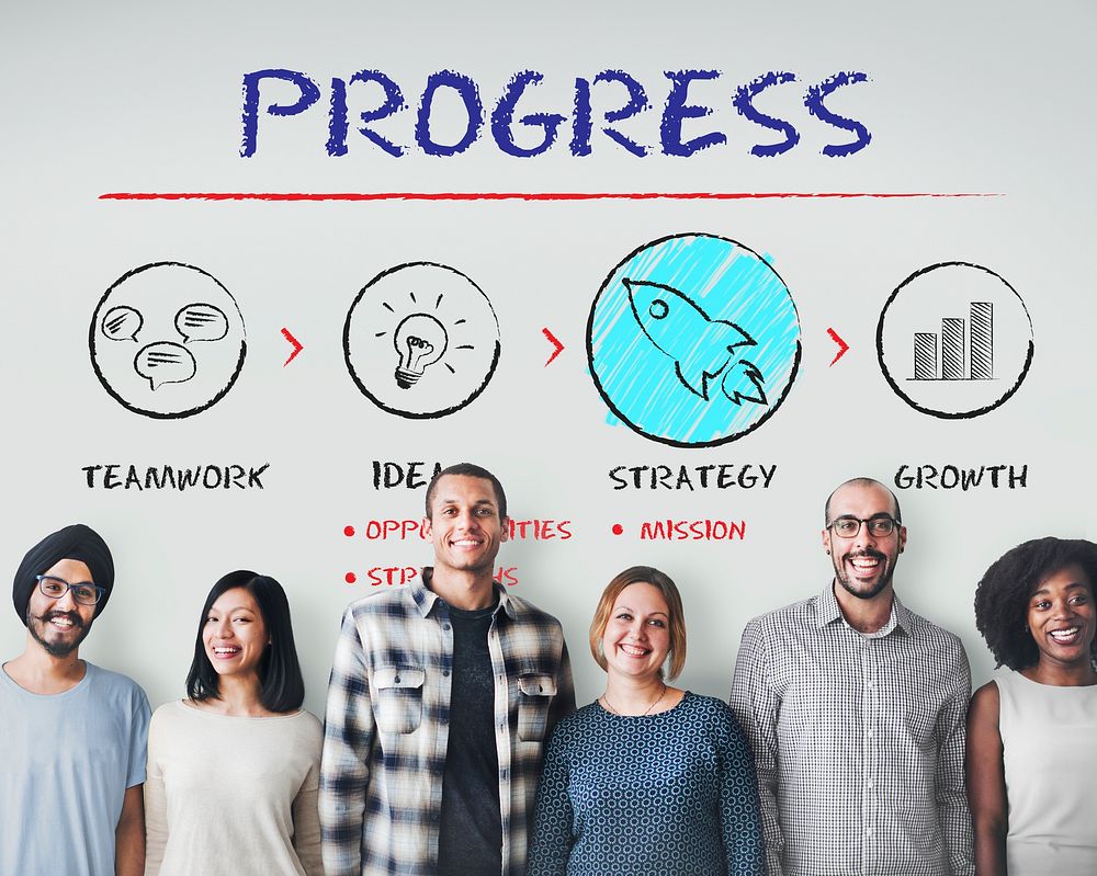 Progress Business Plan Growth Strategy Concept