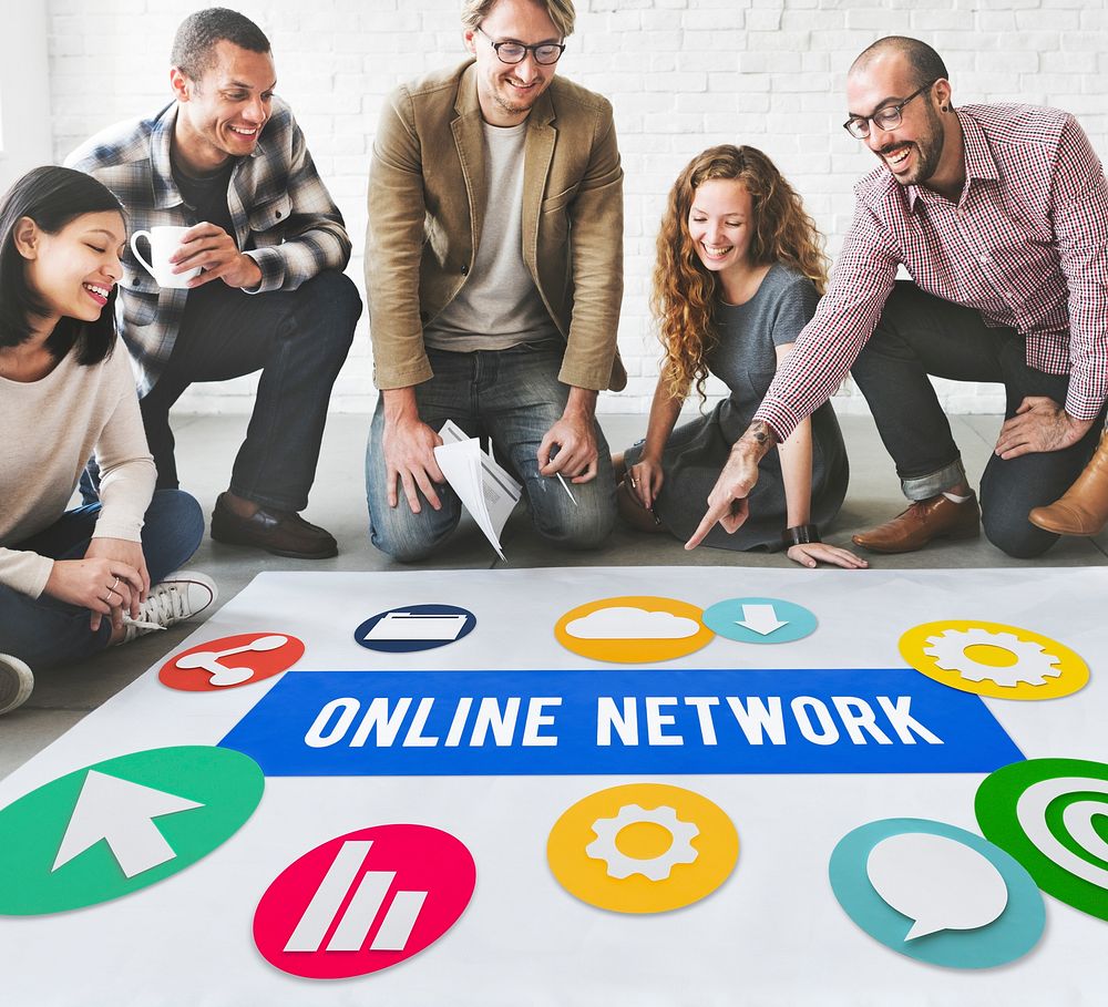 Online Network Connection Social Network Concept