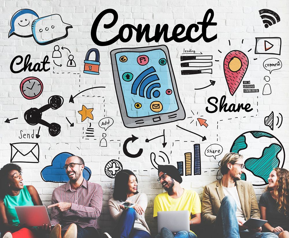 Connect Social Media Social Networking Concept
