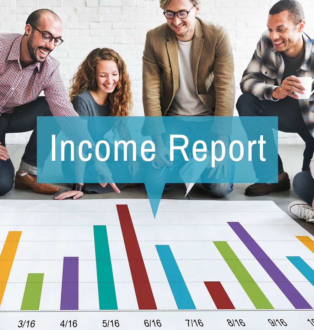 Financial Income Report Diagram Concept