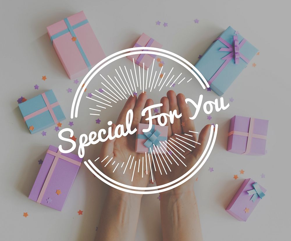 Special For You Gift Celebration Word Graphic