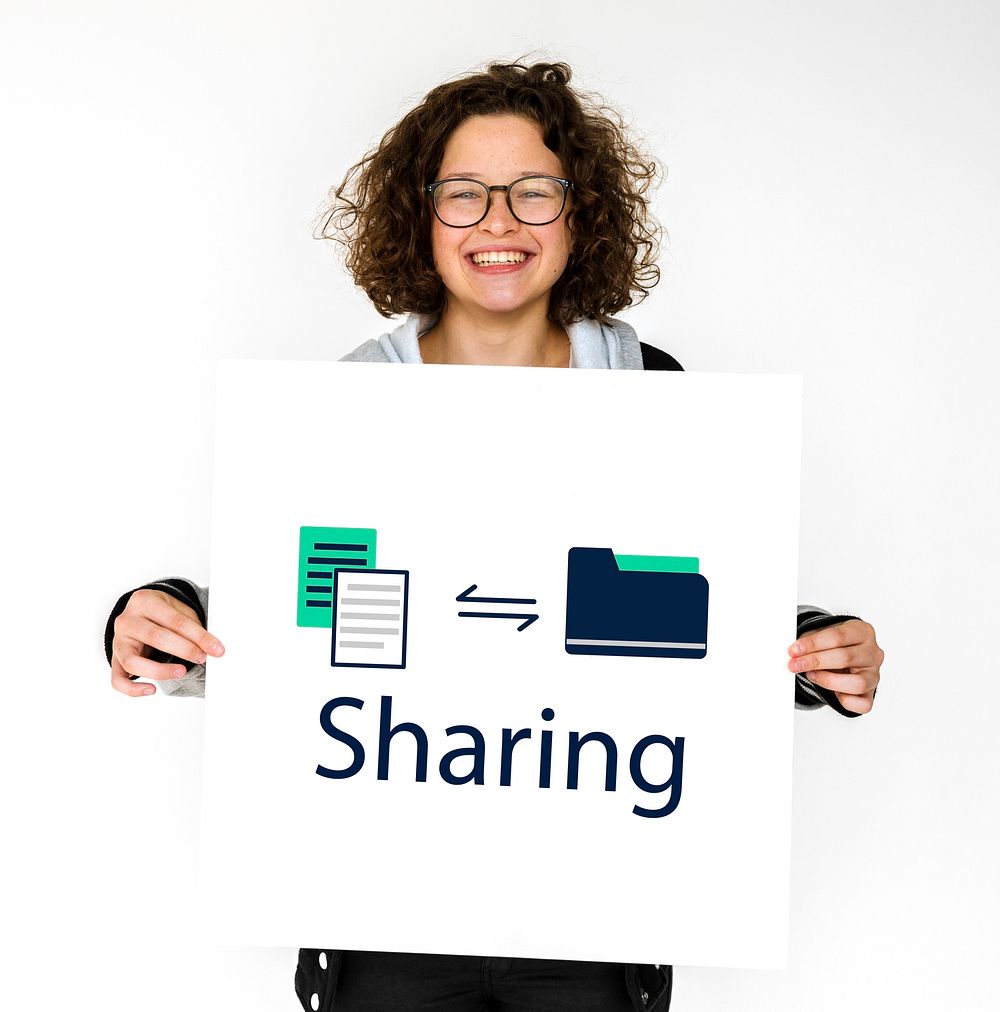 Data Information Sharing File Folder Graphic