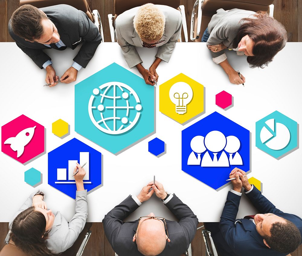 Global Business Strategy Planning Icon Concept