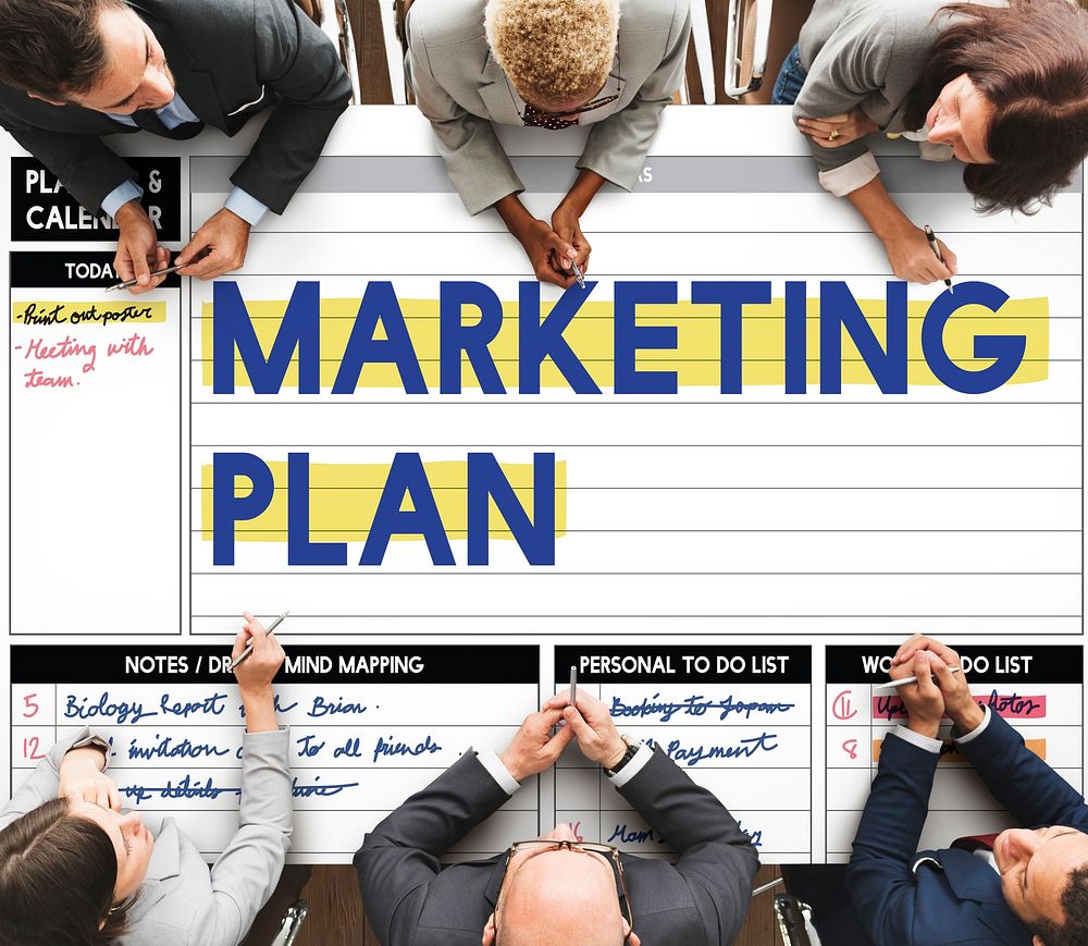 Marketing Plan Strategy Calendar Planner Concept
