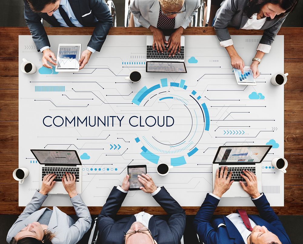 Community Cloud Storage Sync Secure Premium Photo rawpixel