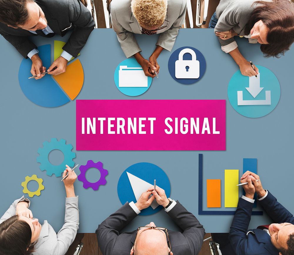 Internet Signal Hotspot Networking Concept
