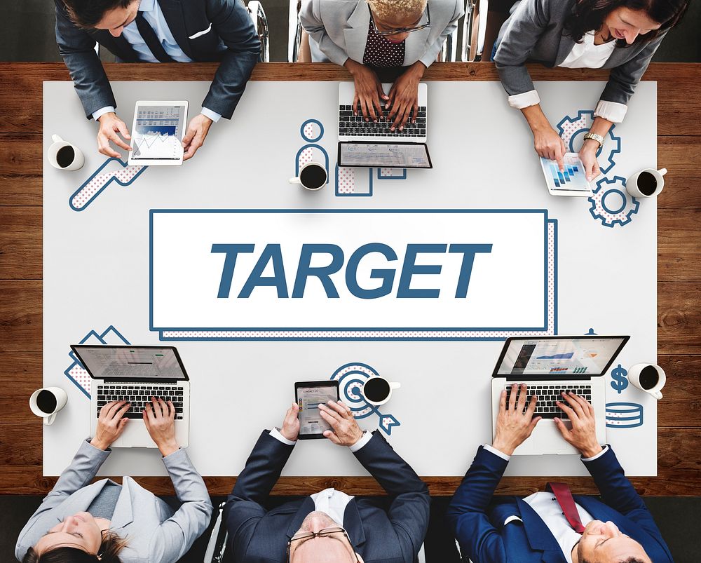 Target Accomplished Reached Goals Graphic Concept