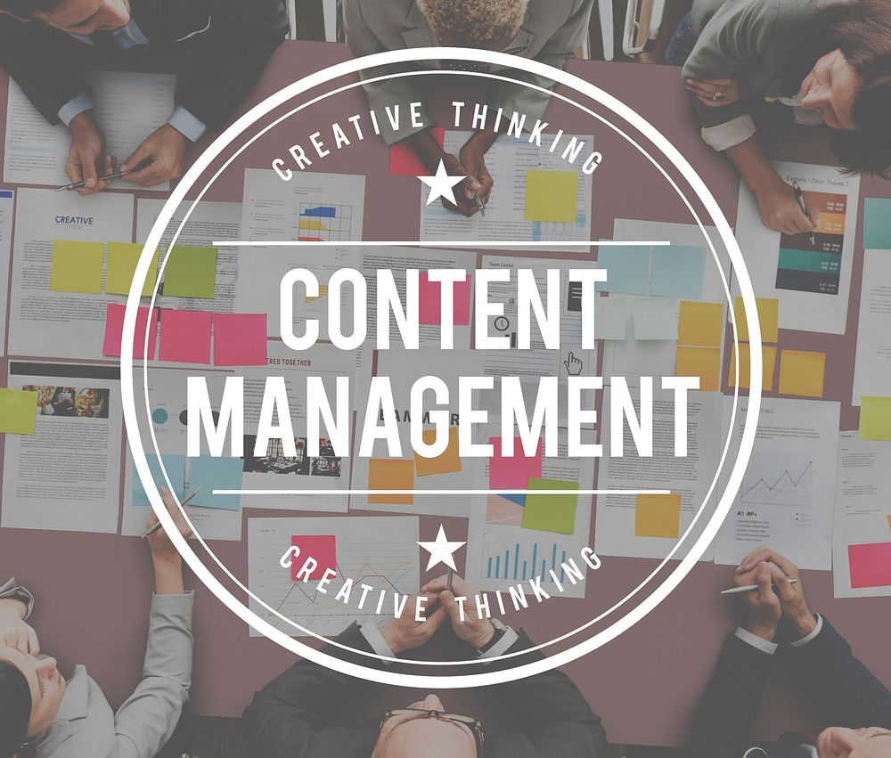 Content Managment Social Media Network Concept