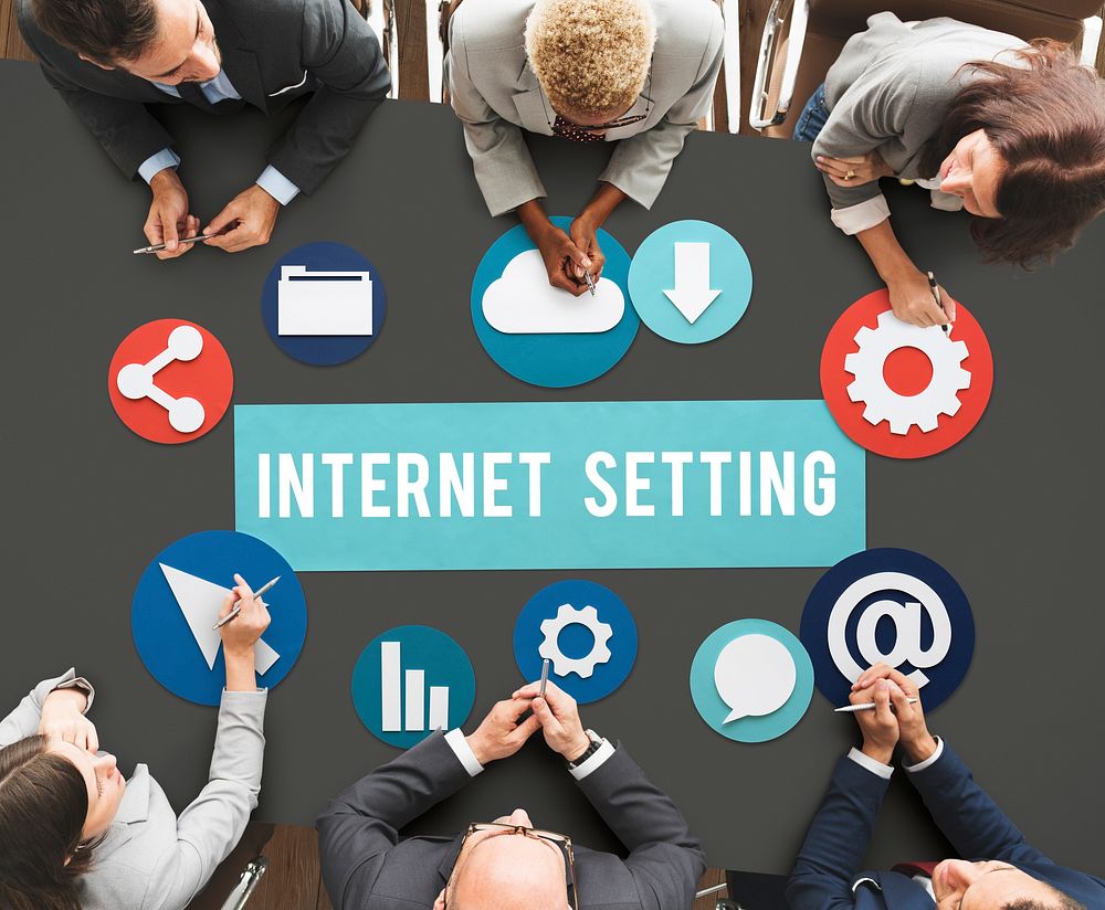Internet Setting Technology Online Cloud Network Concept