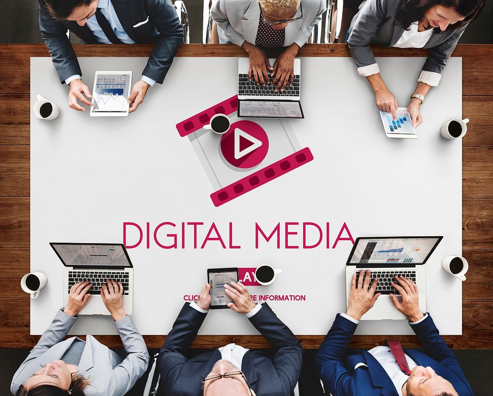 Digital Media Entertainment Technology Connection Concept