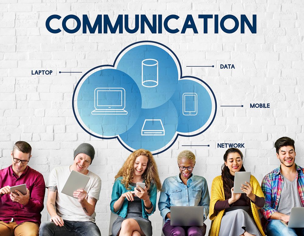 Communication Cloud Network Connection Concept