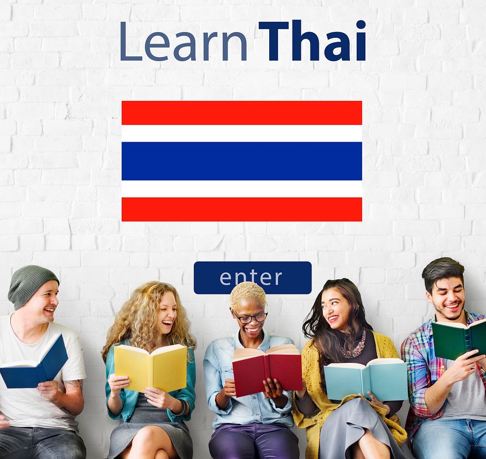 Learn Thai Language Online Education Concept