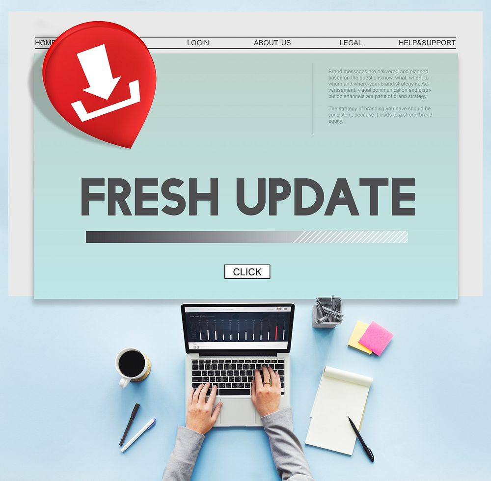 Fresh Update Download Application Concept