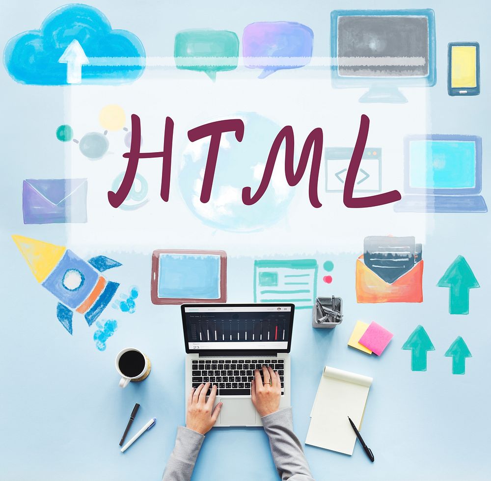 HTML Computer Language Internet Online Technology Concept