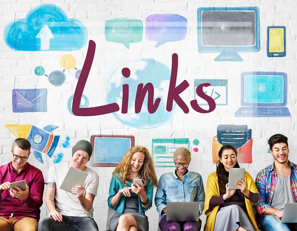 Links Backlinks Hyperlink Linkage Internet Online Concept