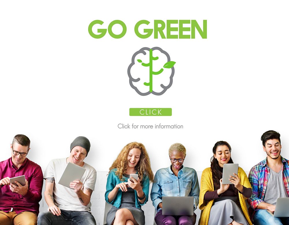 Go Green Refresh Think Green Concept