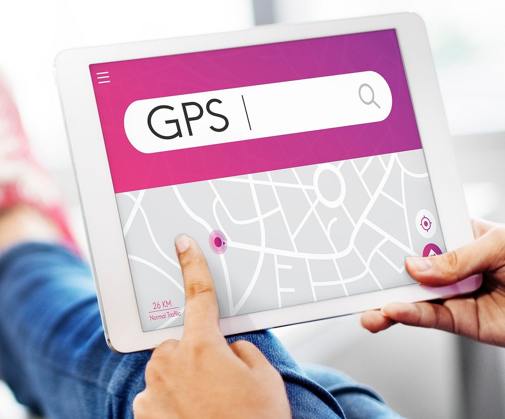 GPS Navigation Map Destination Concept