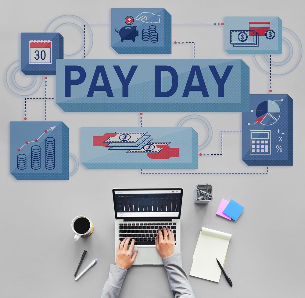 Pay Day Salary Income Paycheck Wages Payments Concept