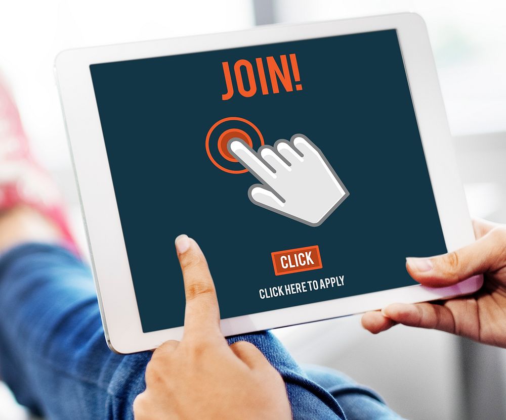 Join Recruitment Application Follow Website Online Concept