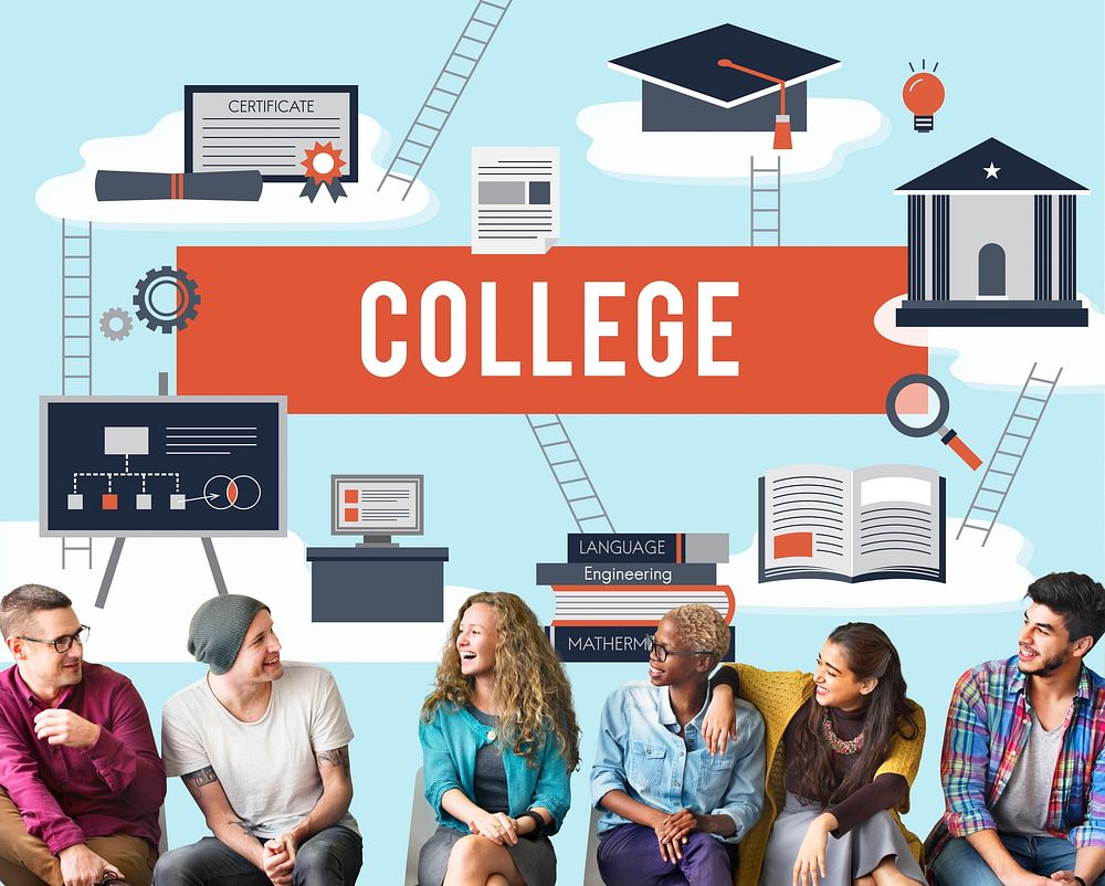 Collage Academic Education Institution Concept