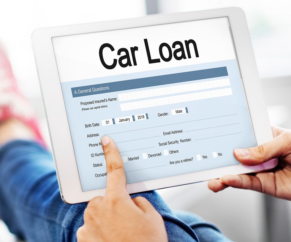 Car Loan Application Form Concept