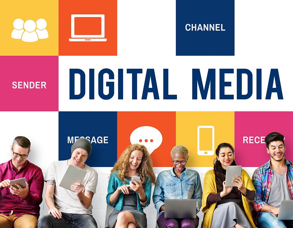 Media Technology Online Digital Networking Concept