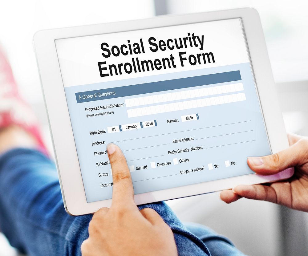 Social Security Enrollment Form Concept