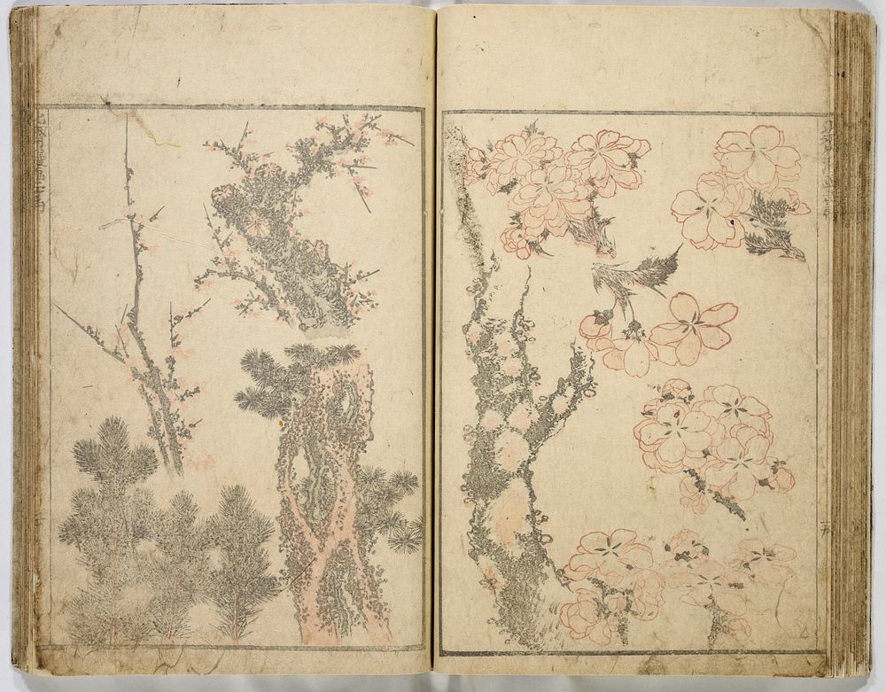 Random sketches by Hokusai volumes 1 to 11. Original public domain image from the MET museum.