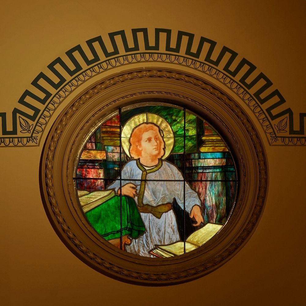                         Stained-glass window at the Memorial Presbyterian Church, built by Florida railroad tycoon Henry…