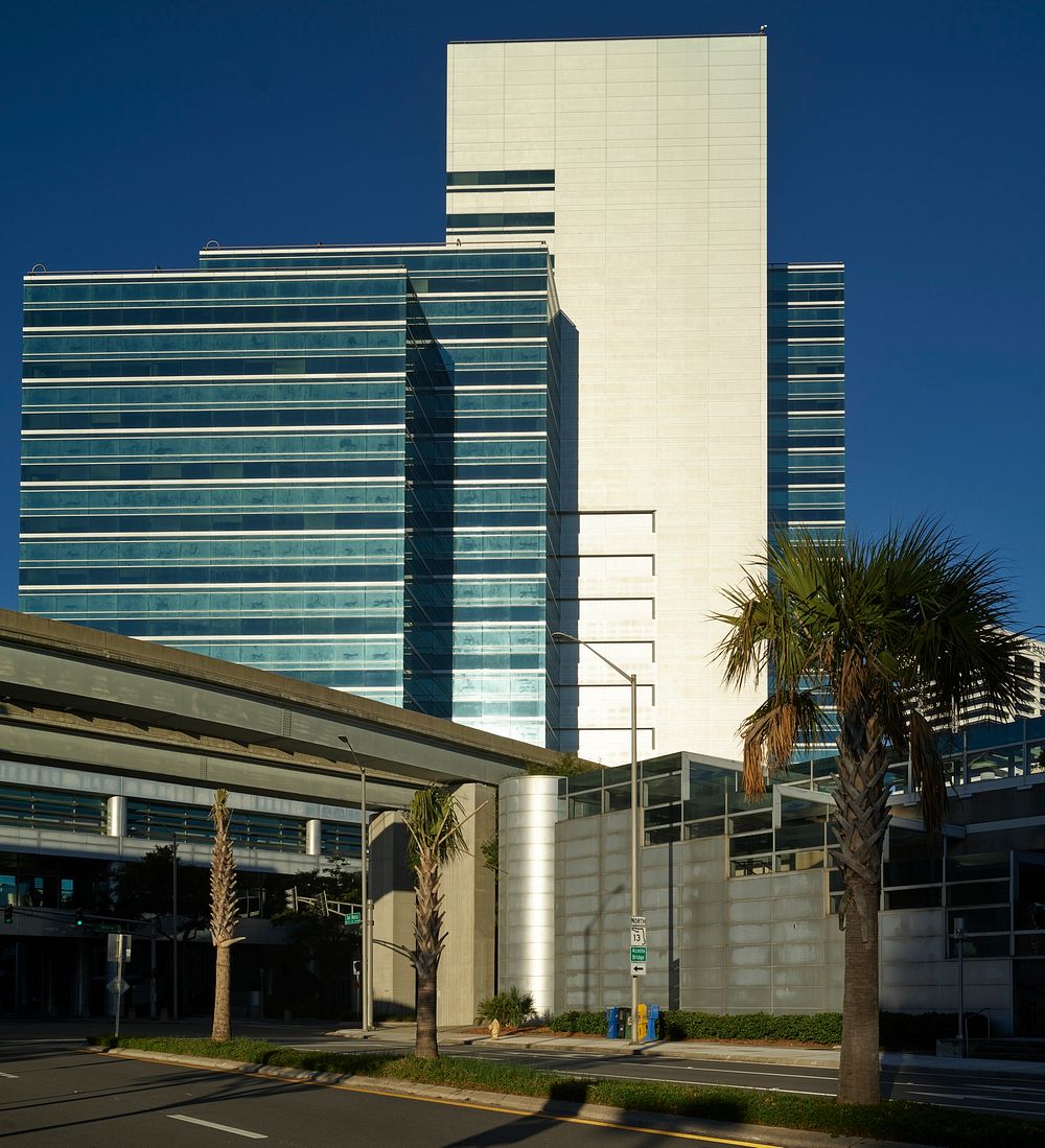                         A portion of the largely modernist downtown skyline in Jacksonville, Florida, a regional cultural…