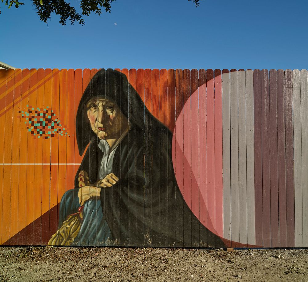                         Part of a long panel of paintings outside the Cummer Museum of Art and Gardens in Jacksonville…